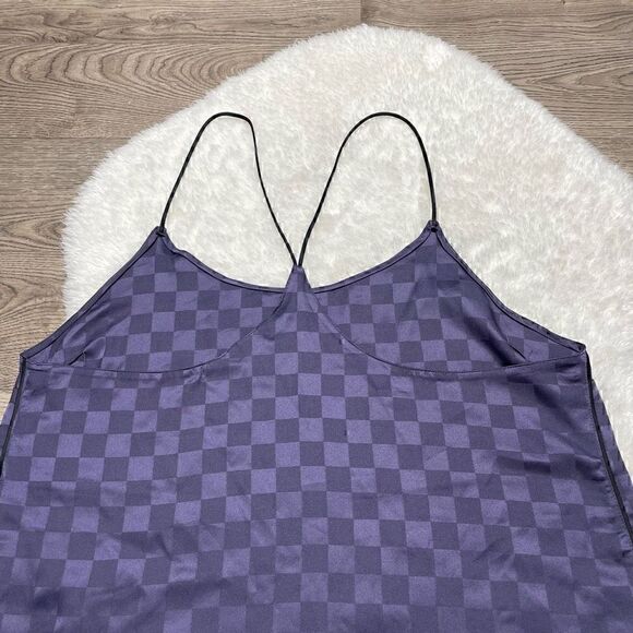 Victorias Secret Tank Top Night Pyjama Top Satin Purple Size Medium Loose Fit - Picture 6 of 9